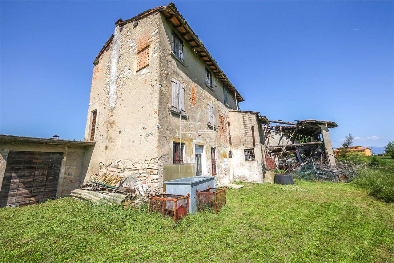 Ruined farmhouse surrounded by vineyards in Desenzano del Garda